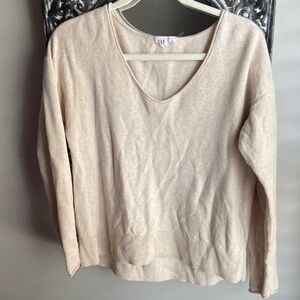 GAP Soft Beige V-Neck Sweater